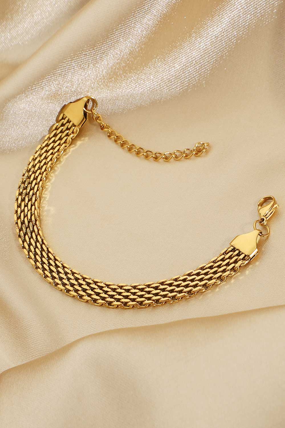 18K Gold-Wide Chain Bracelet