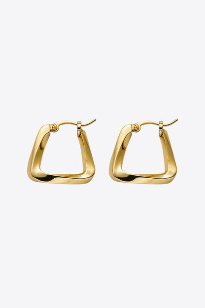 18K Gold Geometric Earrings