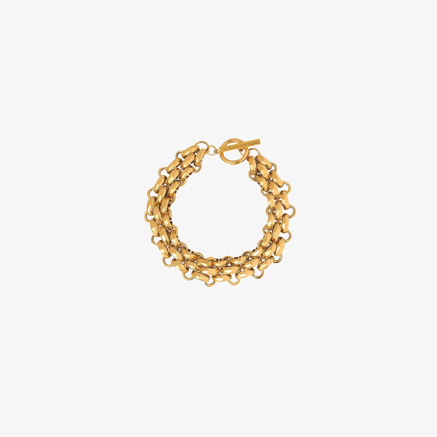18k Gold Toggle Clasp Bracelet