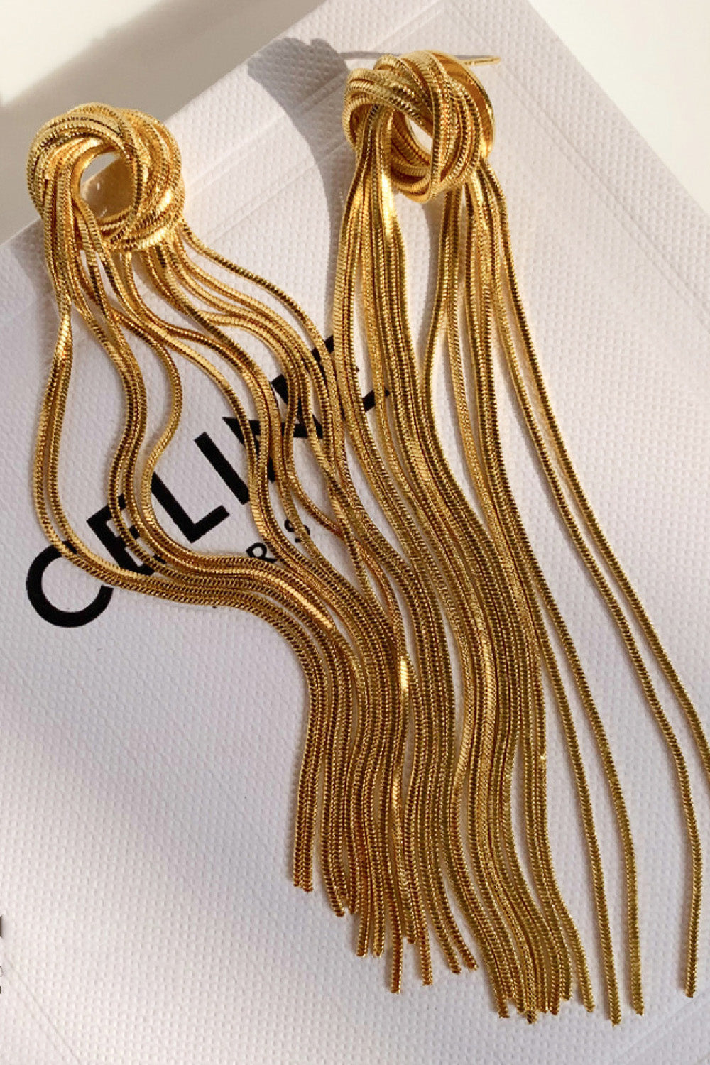 18K Gold Fringe Earrings