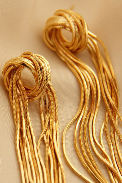18K Gold Fringe Earrings