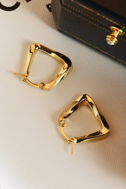 18K Gold Geometric Earrings