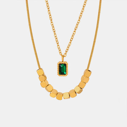 18K Gold-Plated Double-Layered Necklace
