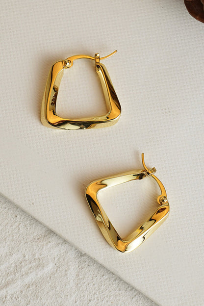 18K Gold Geometric Earrings