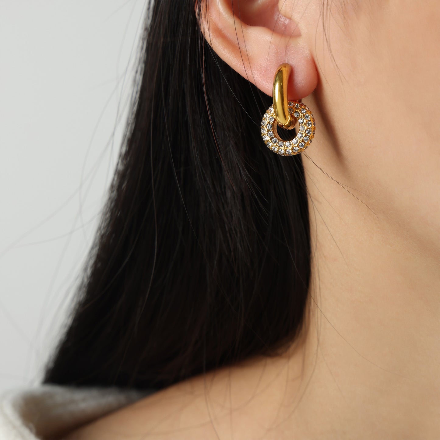 Gold Double-Hoop Earrings