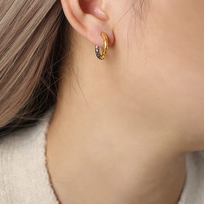 18K Gold Huggie Earrings