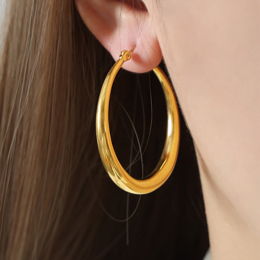 18K Gold Hoop Earrings