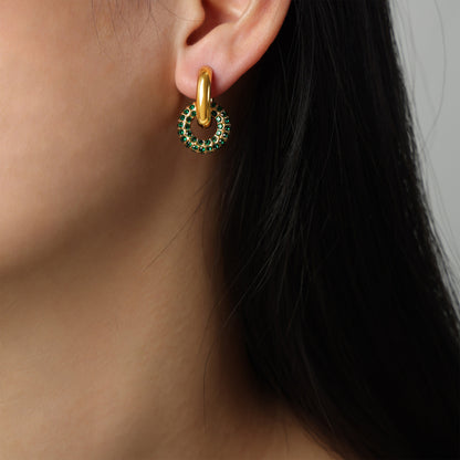 Gold Double-Hoop Earrings