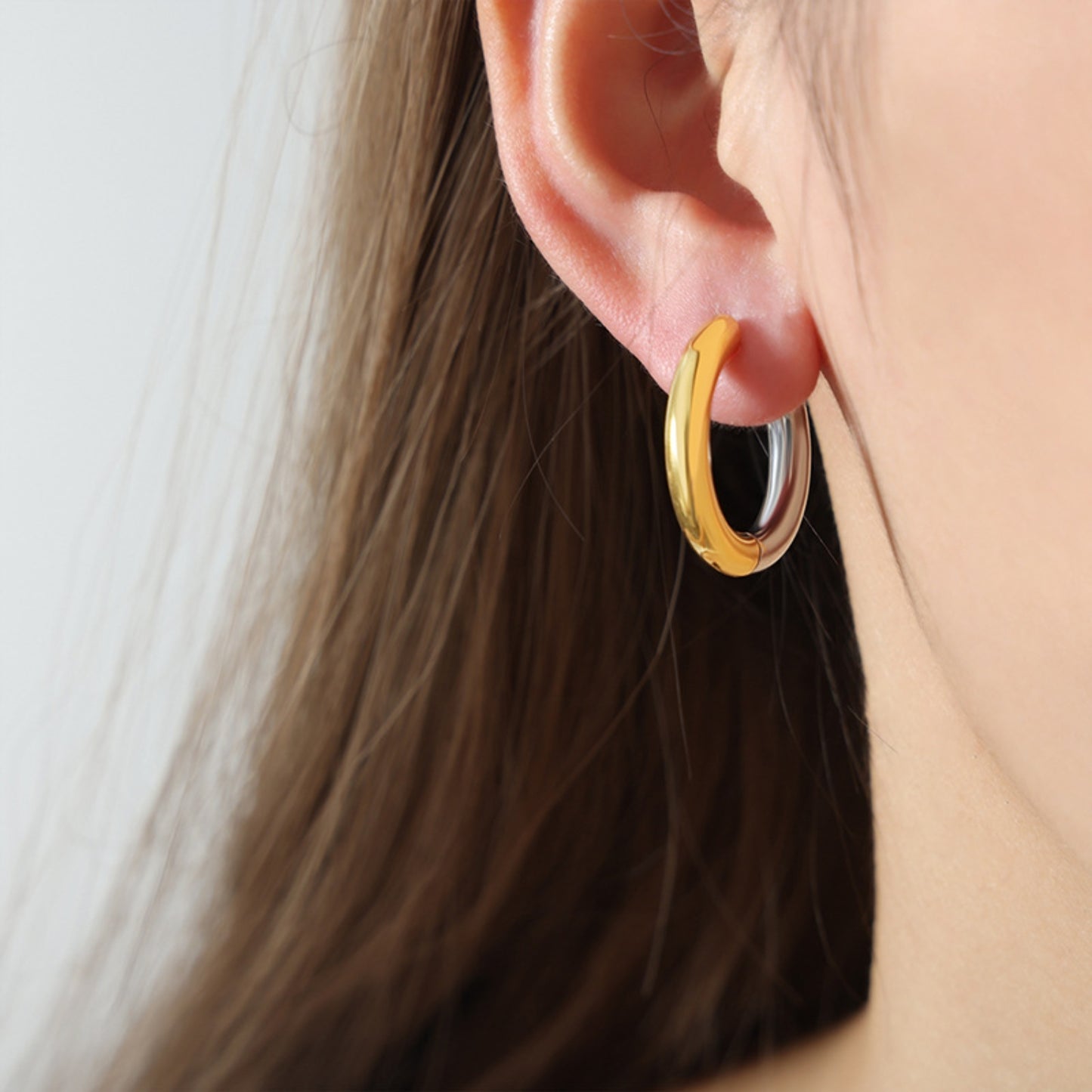 18K Gold Huggie Earrings